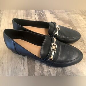 Marc Fisher Ebera Black Buckle Loafers Size 9M